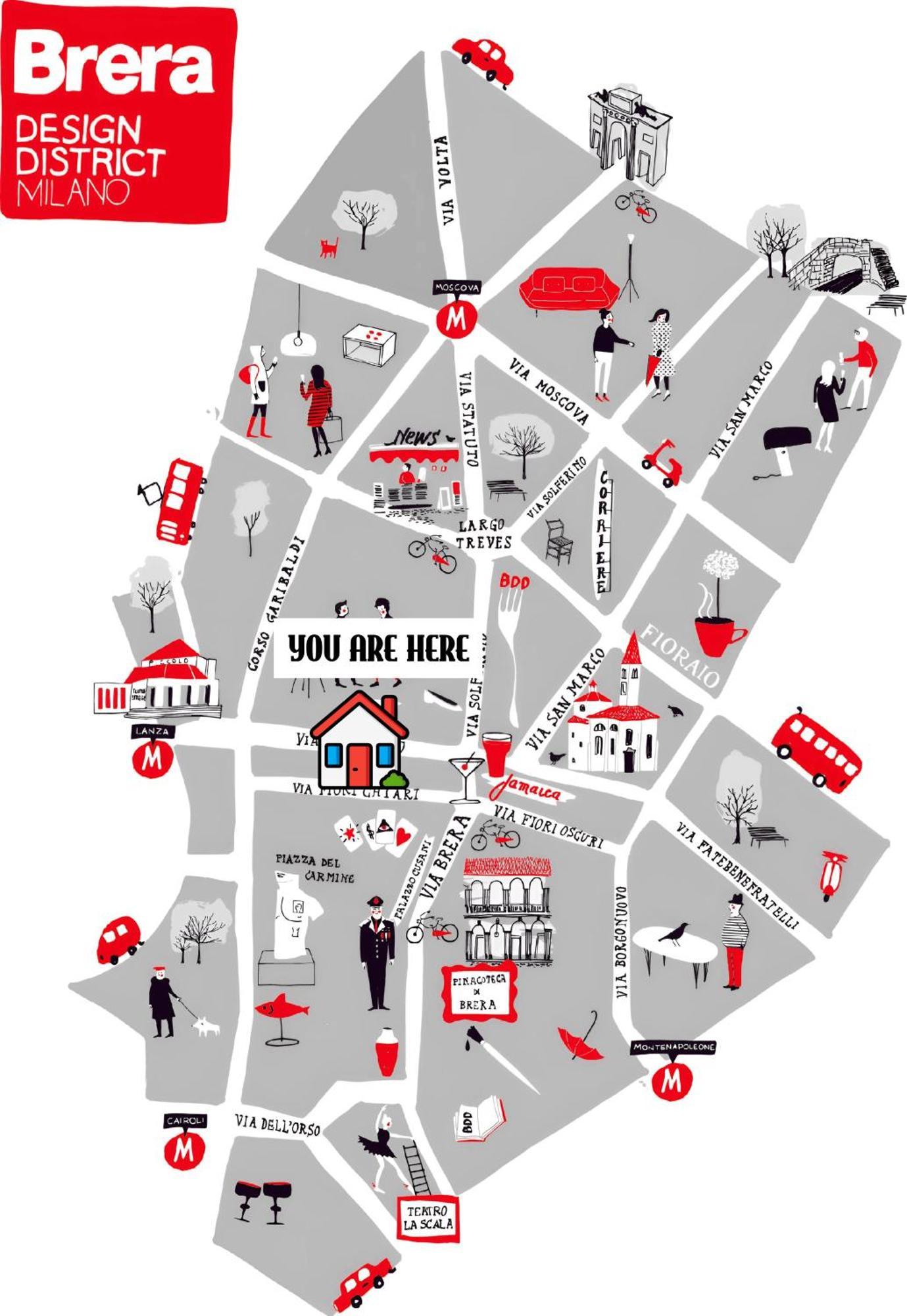 米兰Brera Vip Spotlight - Brera - Duomo - Castello Sforzesco - Lanza Metro M2公寓 外观 照片
